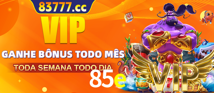 Banner promocional do 85e oferecendo 100% de recompensas adicionais contínuas para quem fizer o login diário (Daily sign-in), com um mascote de coelho.